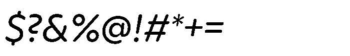 Yowza Soft Standard Regular Italic Font OTHER CHARS