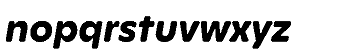Yowza Soft Text Extrabold Italic Font LOWERCASE