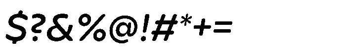 Yowza Soft Text Medium Italic Font OTHER CHARS