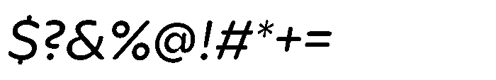 Yowza Soft Text Regular Italic Font OTHER CHARS