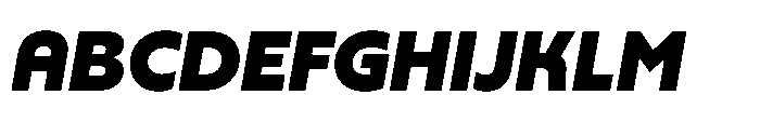 Yowza Standard Black Italic Font UPPERCASE