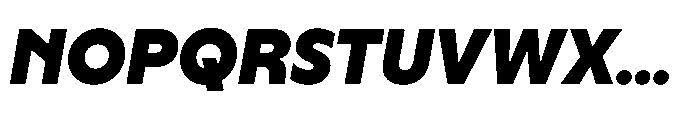 Yowza Standard Black Italic Font UPPERCASE