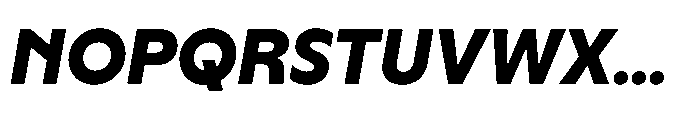 Yowza Standard Extrabold Italic Font UPPERCASE