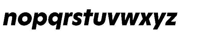 Yowza Standard Extrabold Italic Font LOWERCASE