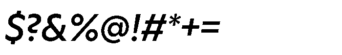 Yowza Standard Medium Italic Font OTHER CHARS