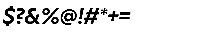 Yowza Standard Semibold Italic Font OTHER CHARS