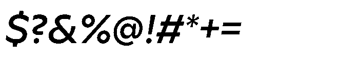 Yowza Text Medium Italic Font OTHER CHARS