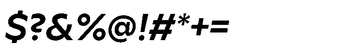 Yowza Text Semibold Italic Font OTHER CHARS