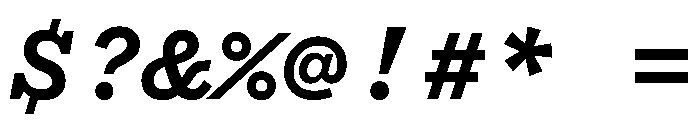 Yorick BoldItalic Font OTHER CHARS
