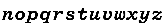 Yorick BoldItalic Font LOWERCASE