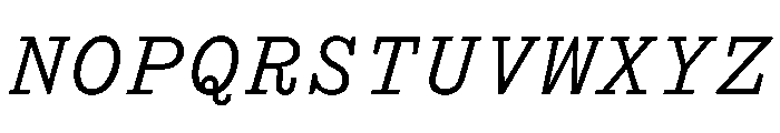 Yorick Italic Font UPPERCASE
