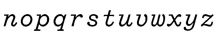 Yorick Italic Font LOWERCASE