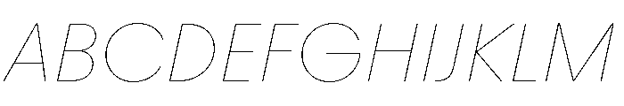Youth ThinItalic Font UPPERCASE