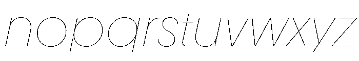 Youth ThinItalic Font LOWERCASE