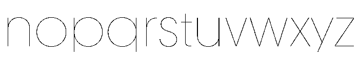 Youth Thin Font LOWERCASE