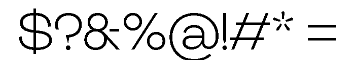 Yocco Thin Bright Font OTHER CHARS