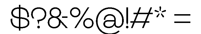 Yocco Thin Font OTHER CHARS