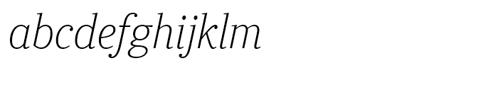 Ysobel Display Thin Italic Font LOWERCASE