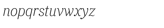 Ysobel Display Thin Italic Font LOWERCASE