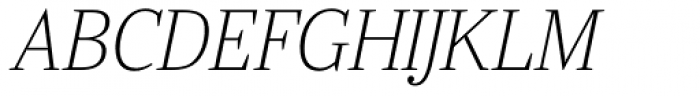 Ysobel Pro Display Thin Italic Font UPPERCASE