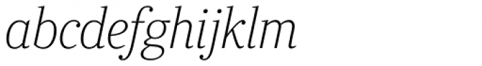 Ysobel Pro Display Thin Italic Font LOWERCASE