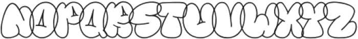 YT Brickfade Regular Outline otf (400) Font UPPERCASE