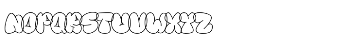 YT Brickfade Outline Font UPPERCASE