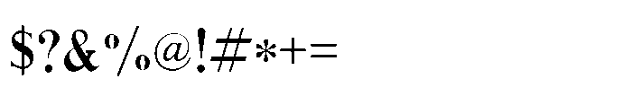 YT Cutline Font OTHER CHARS