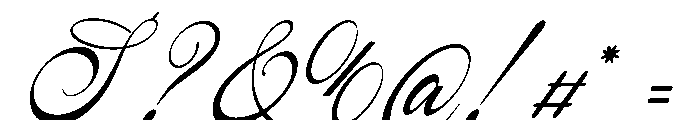 Yureika Glasious Italic Font OTHER CHARS