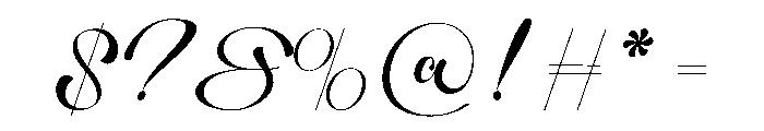 Yuteria Script Font OTHER CHARS
