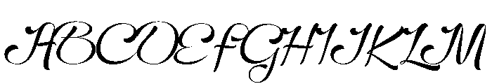 Yuteria Script Font UPPERCASE