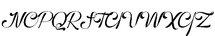 Yuteria Script Font UPPERCASE