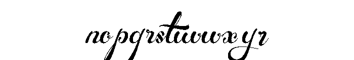 Yuteria Script Font LOWERCASE