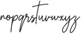 Yuliantty Signature Regular otf (400) Font LOWERCASE