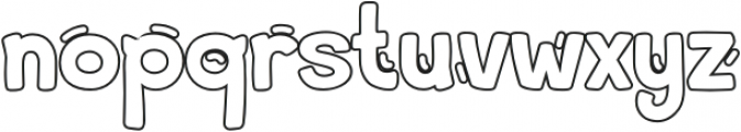 Yummy Delivery Outline otf (400) Font LOWERCASE