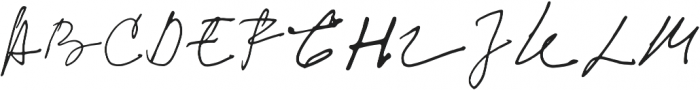 Yuqato Handwriting Alternate otf (400) Font UPPERCASE