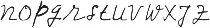 Yuqato Handwriting Alternate otf (400) Font LOWERCASE