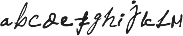 Yuqato Handwriting Regular otf (400) Font LOWERCASE