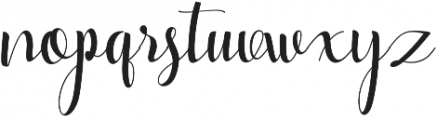 yulisa script Regular otf (400) Font LOWERCASE