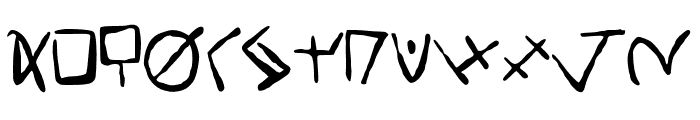 Yugurian Font UPPERCASE
