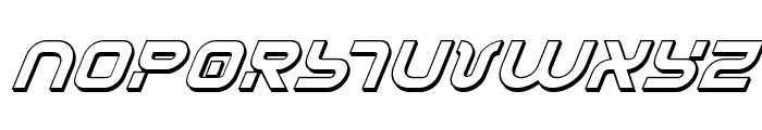 Yukon Tech 3D Italic Font UPPERCASE