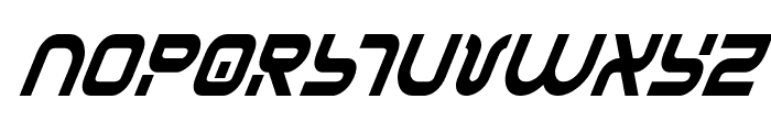 Yukon Tech Condensed Italic Font UPPERCASE