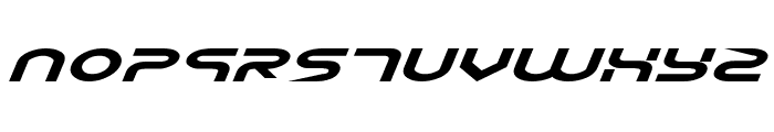 Yukon Tech Expanded Italic Font UPPERCASE