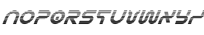 Yukon Tech Gradient Italic Font LOWERCASE