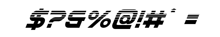 Yukon Tech Halftone Italic Font OTHER CHARS