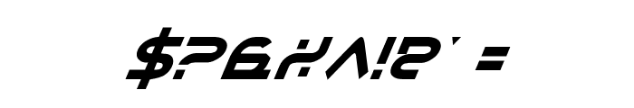 Yukon Tech Italic Font OTHER CHARS