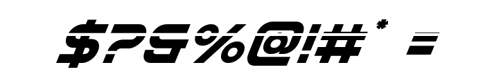 Yukon Tech Laser Italic Font OTHER CHARS