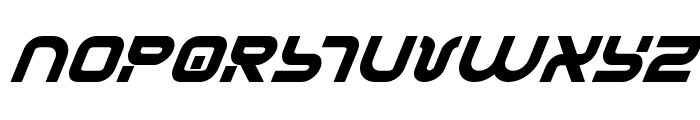 Yukon Tech Semi-Bold Italic Font UPPERCASE