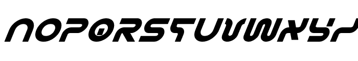 Yukon Tech Semi-Bold Italic Font LOWERCASE
