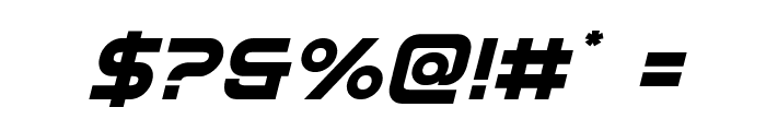 Yukon Tech Semi-Italic Font OTHER CHARS